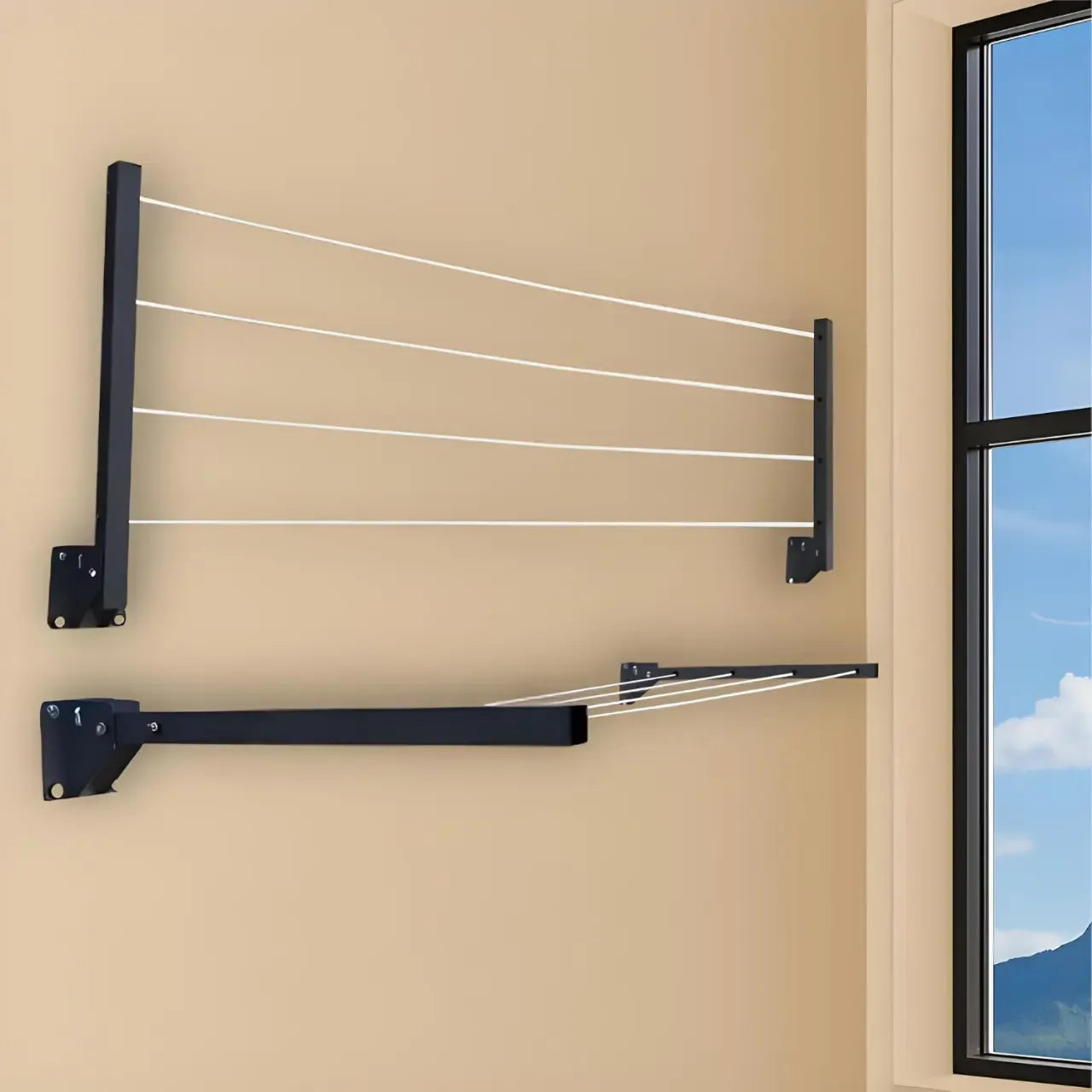 Heavy Duty Wall Mounted Foldable Clothes Drying Stand